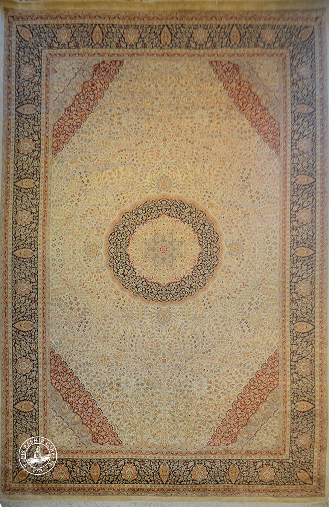 Isfahan - Tree of Life Silk Carpet |