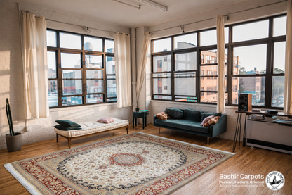 Isfahan Kitabi Nagshe Silk Carpet