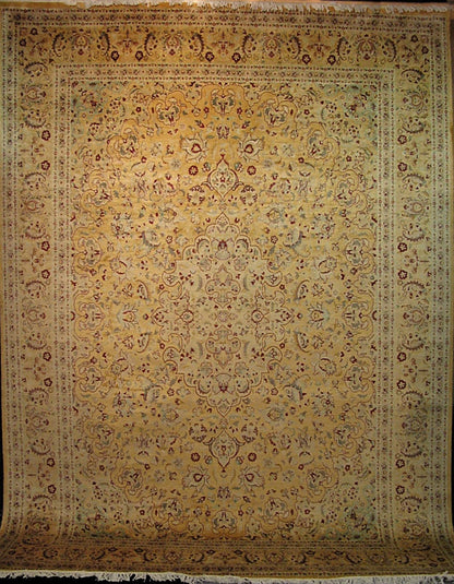 Hereke Silk Carpet | 12'5" x 9'1" | Home Decor | Hand-Knotted Area Rug