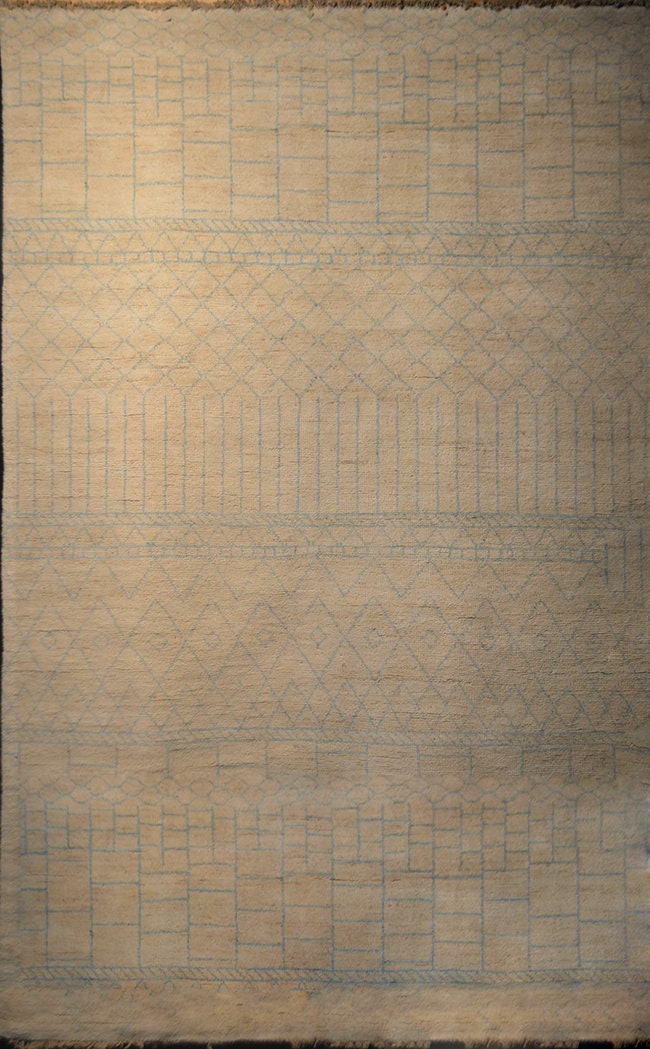 Beni Ouarain Moroccan Style Rug | 9'5" x 6'1" | Home Decor | Hand-knotted Area Rug