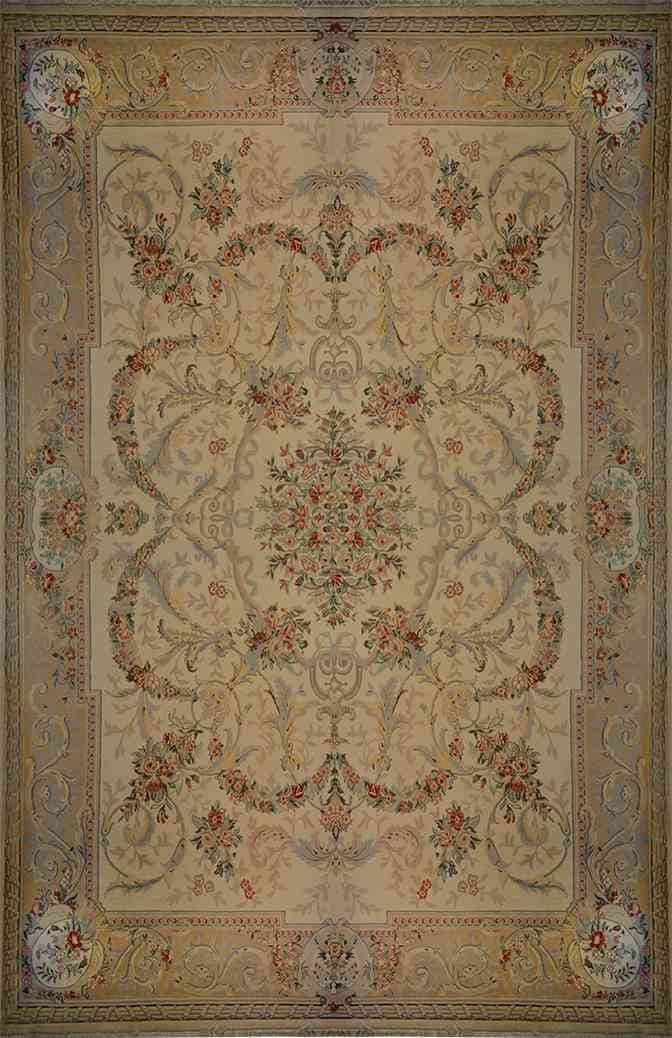 Savonnerie Carpet | 18'8" x 12'1" | Genuine Hand-knotted | New Area Rug