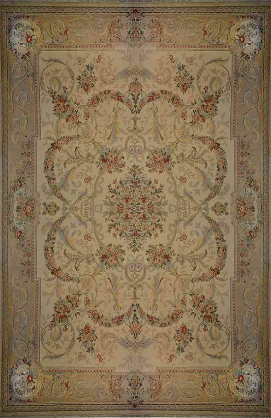 Savonnerie Carpet | 18'8" x 12'1" | Genuine Hand-knotted | New Area Rug