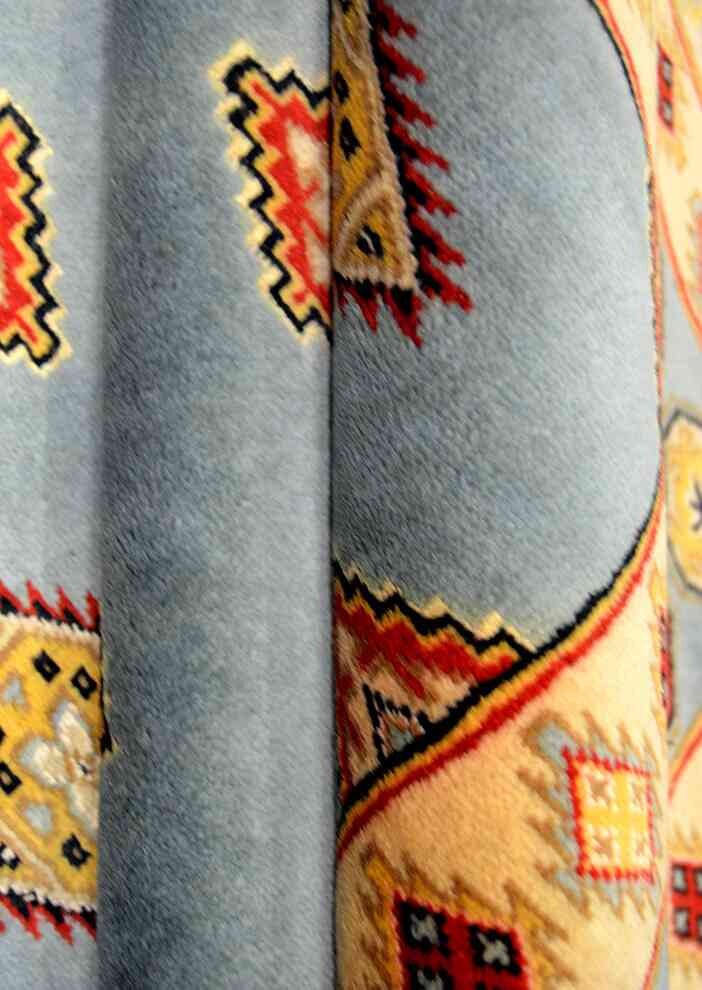 Fine Bokhara Wool Rug | 7'11" x 6'9" | Home Decor | Hand-knotted Area Rug