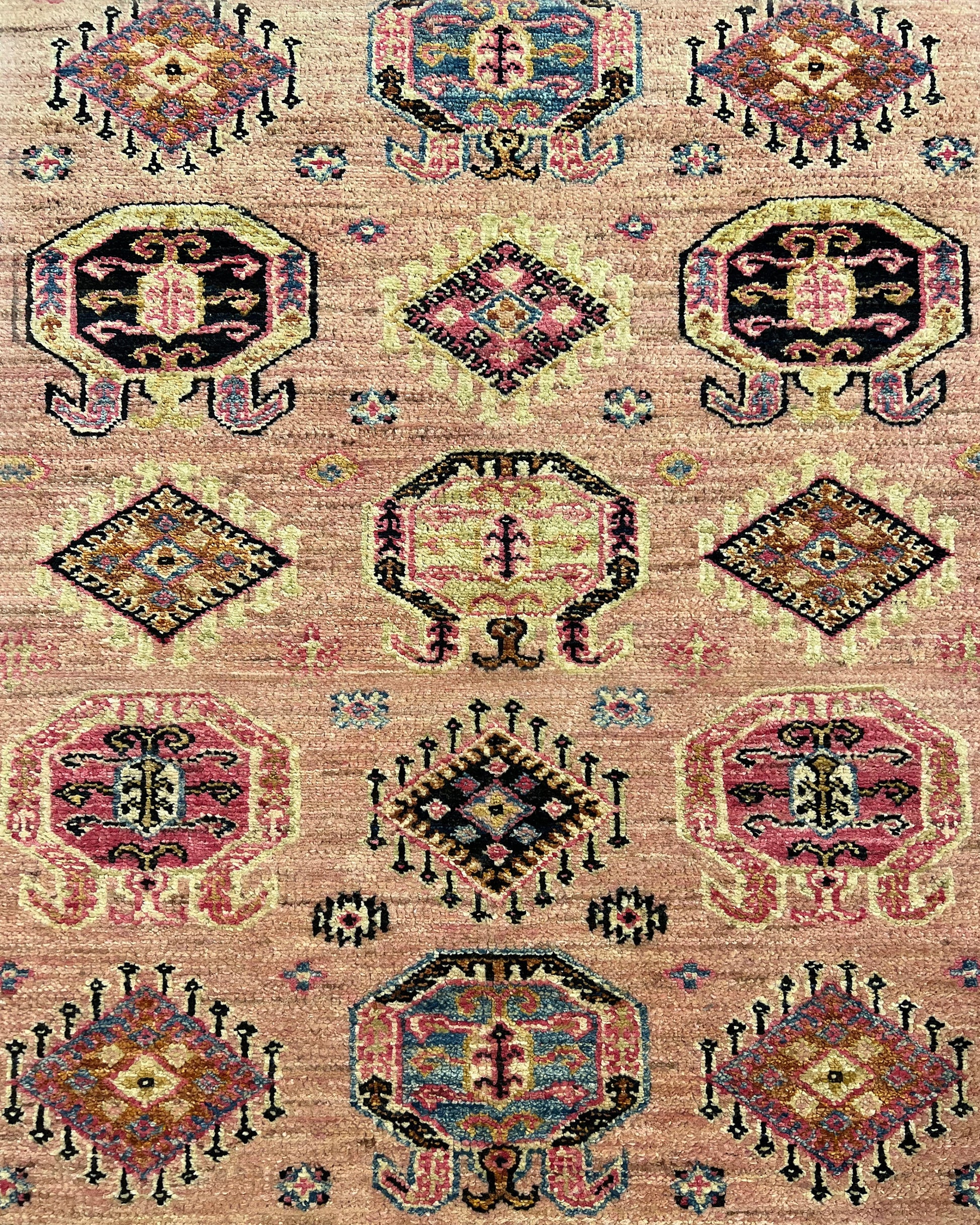 Kazakh Wool Carpet | 8'8" x 5'11" | Home Decor | Hand-Knotted Rug
