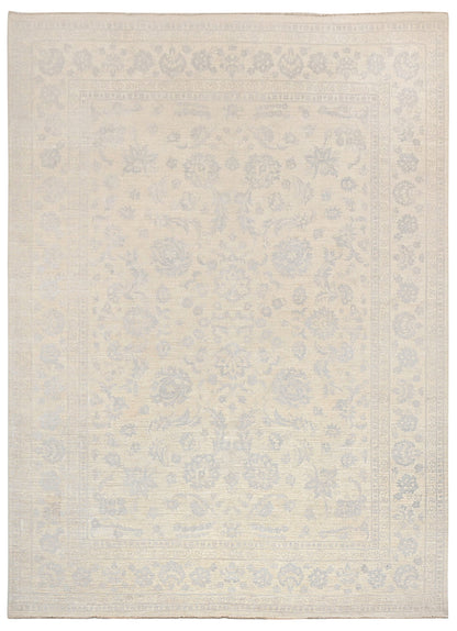 Resham Lotus Carpet | 11'11" x 9' | Wool & Silk Rug | Genuine Hand-knotted Area Rug