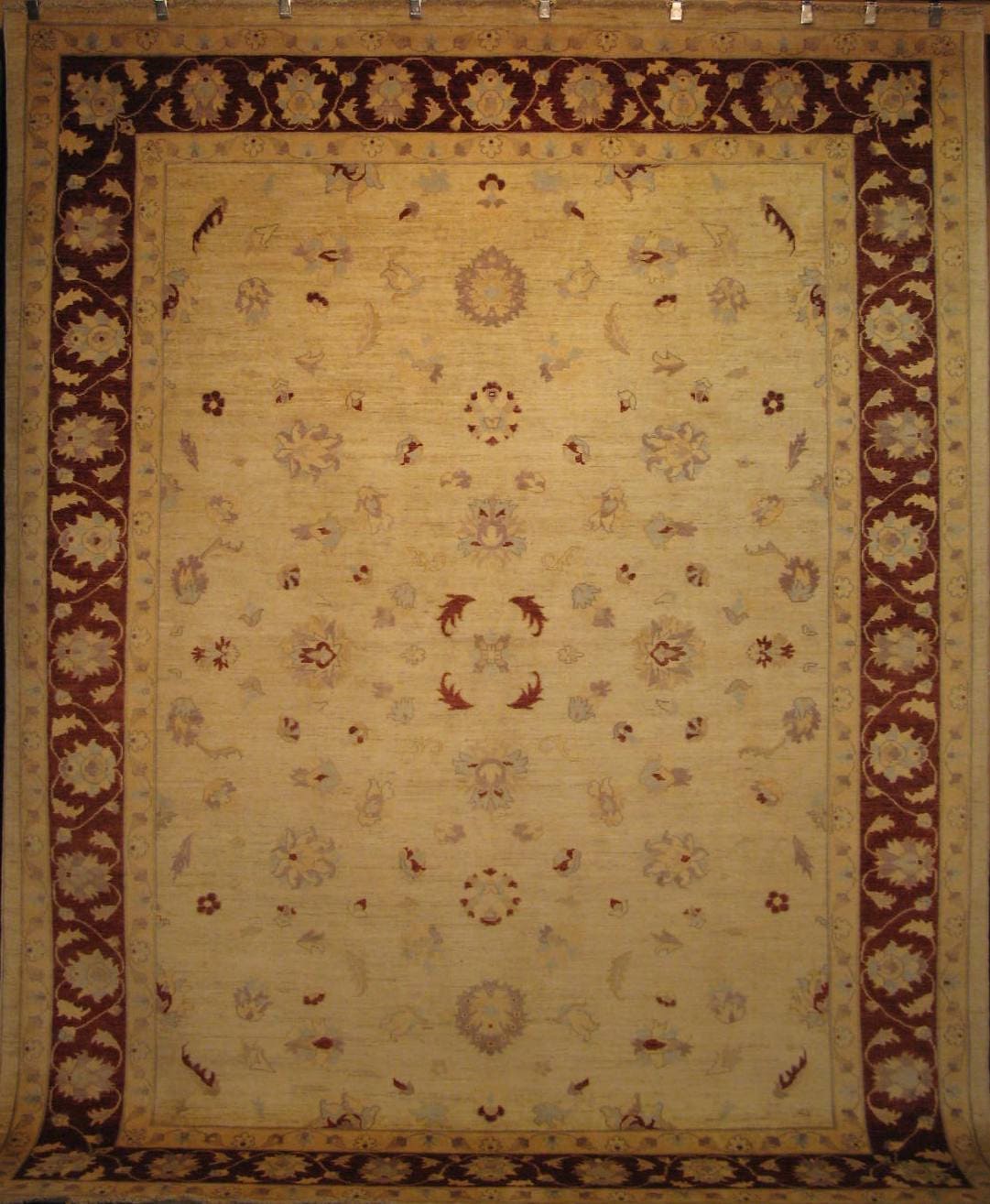 Nimruz Lotus Gardens Carpet | 12' x 9'3" | Home Decor | Wool Area Rug