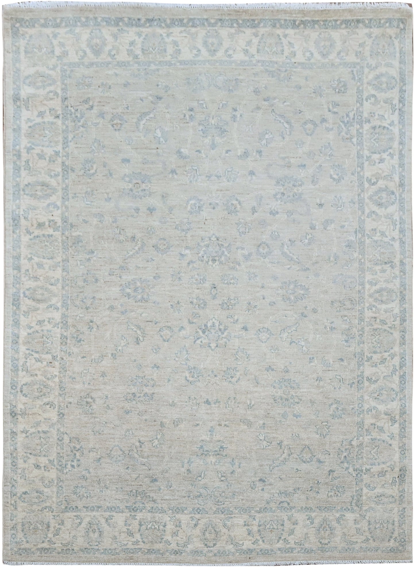 Faryab Lotus Gardens Carpet | 8'1" x 5'5" | Home Decor | Hand-knotted Wool Area Rug