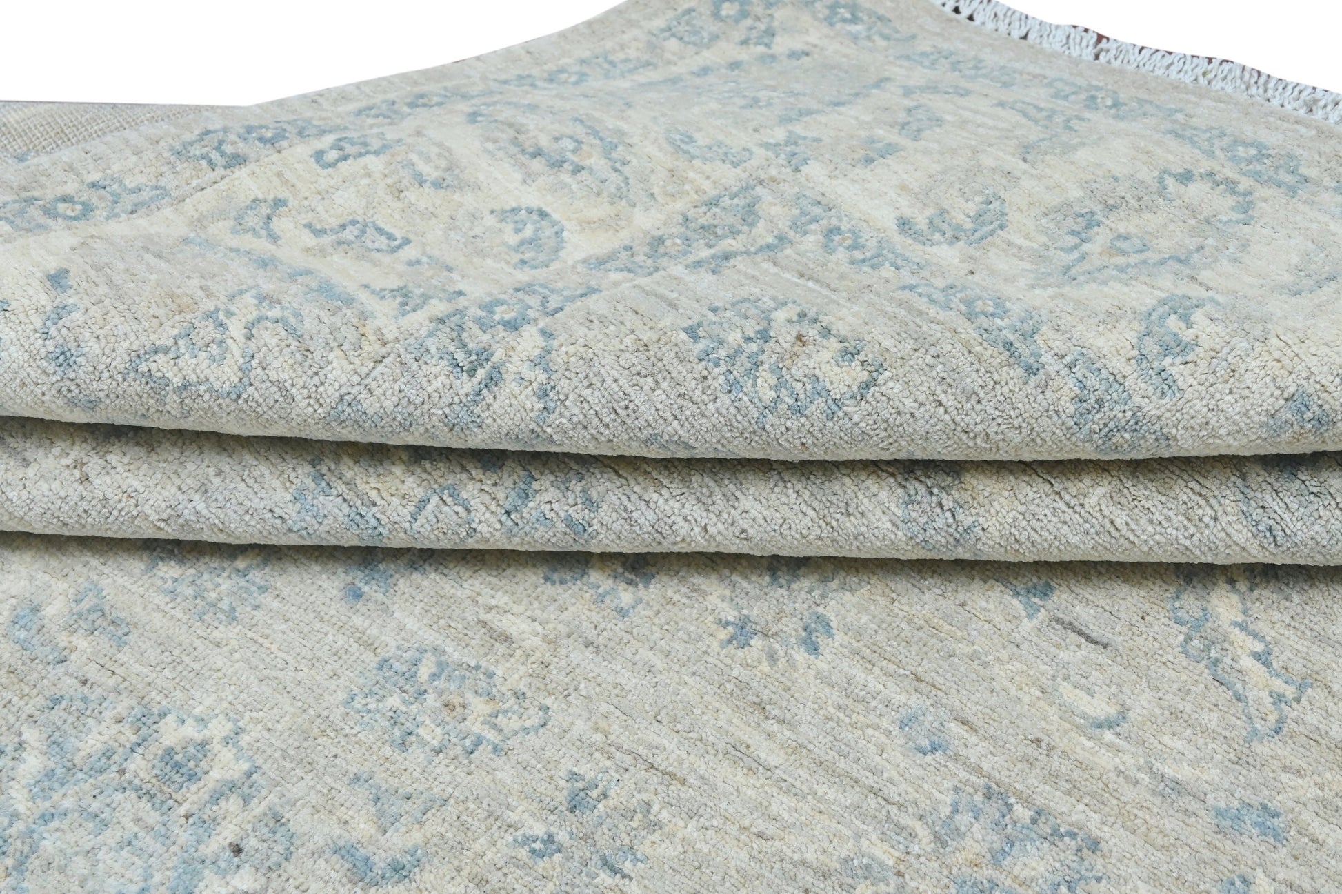 Faryab Lotus Gardens Carpet | 8'1" x 5'5" | Home Decor | Hand-knotted Wool Area Rug