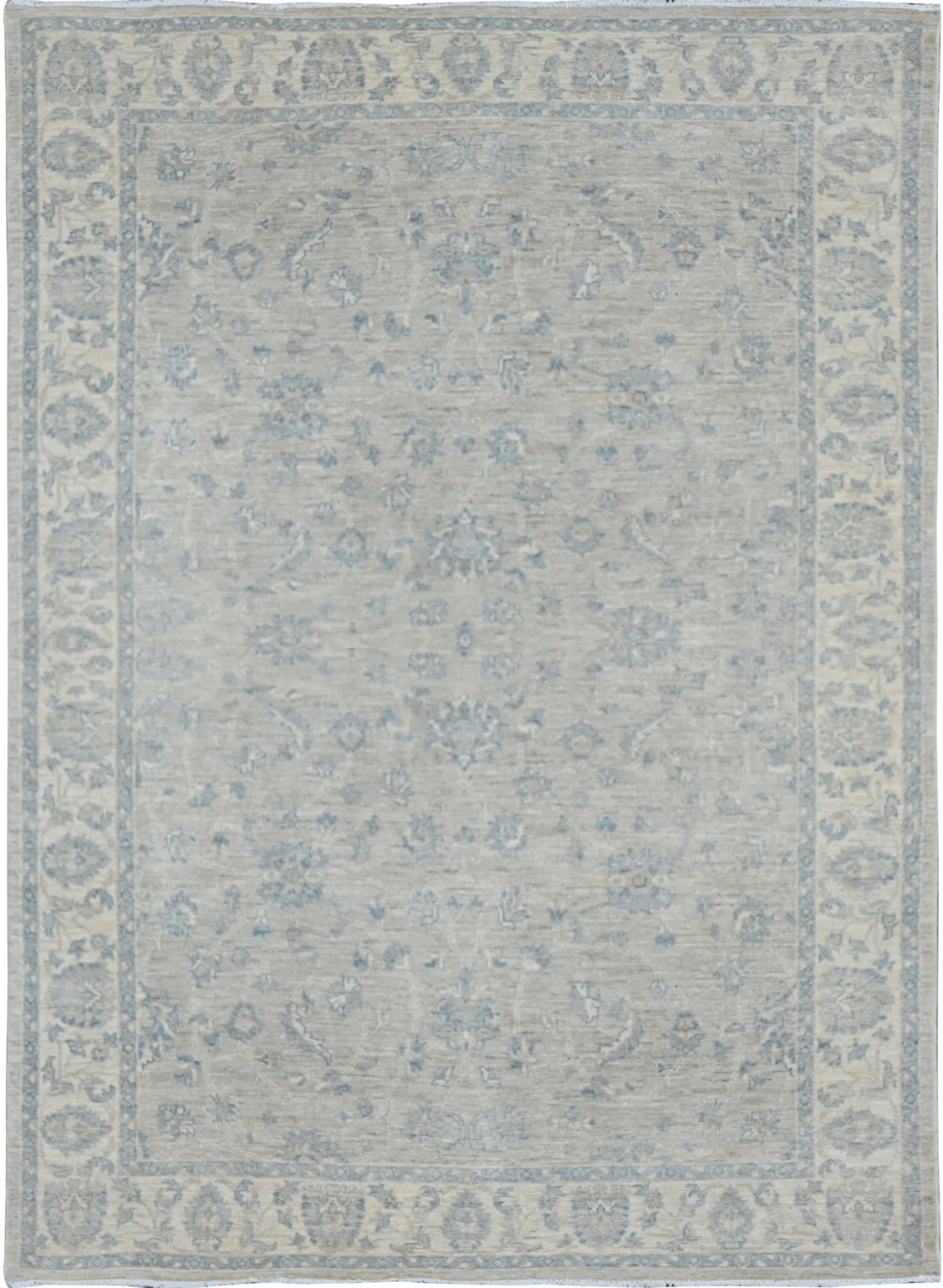 Faryab Lotus Gardens Carpet | 8'1" x 5'5" | Home Decor | Hand-knotted Wool Area Rug