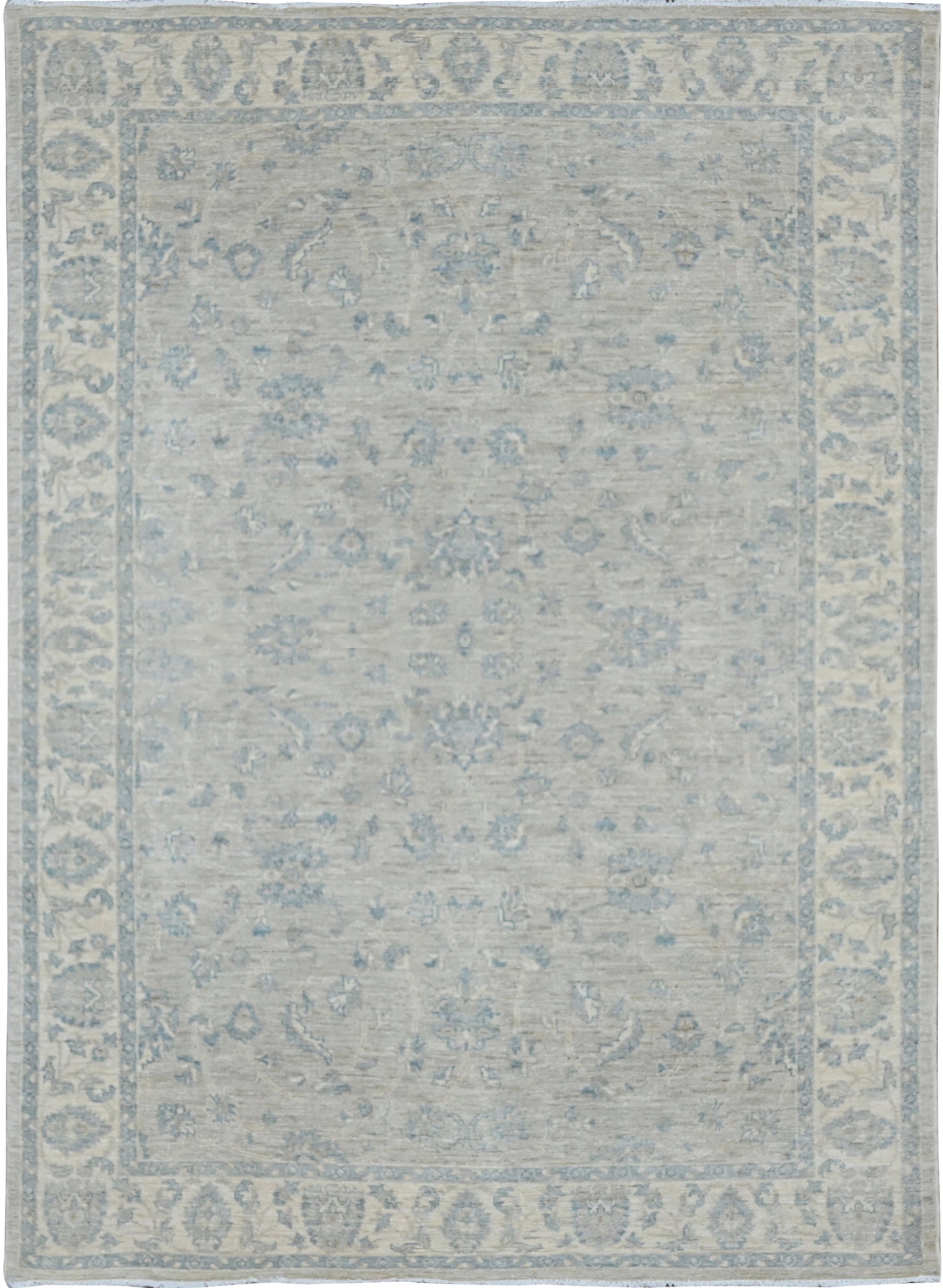 Faryab Lotus Gardens Carpet | 8'1" x 5'5" | Home Decor | Hand-knotted Wool Area Rug