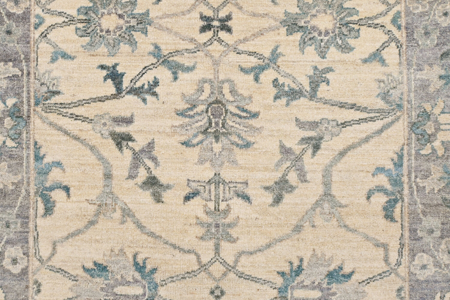 Kandahar Gardens Runner Rug | 14'1" x 3'2" | Genuine Hand-knotted Rug | Area Rug