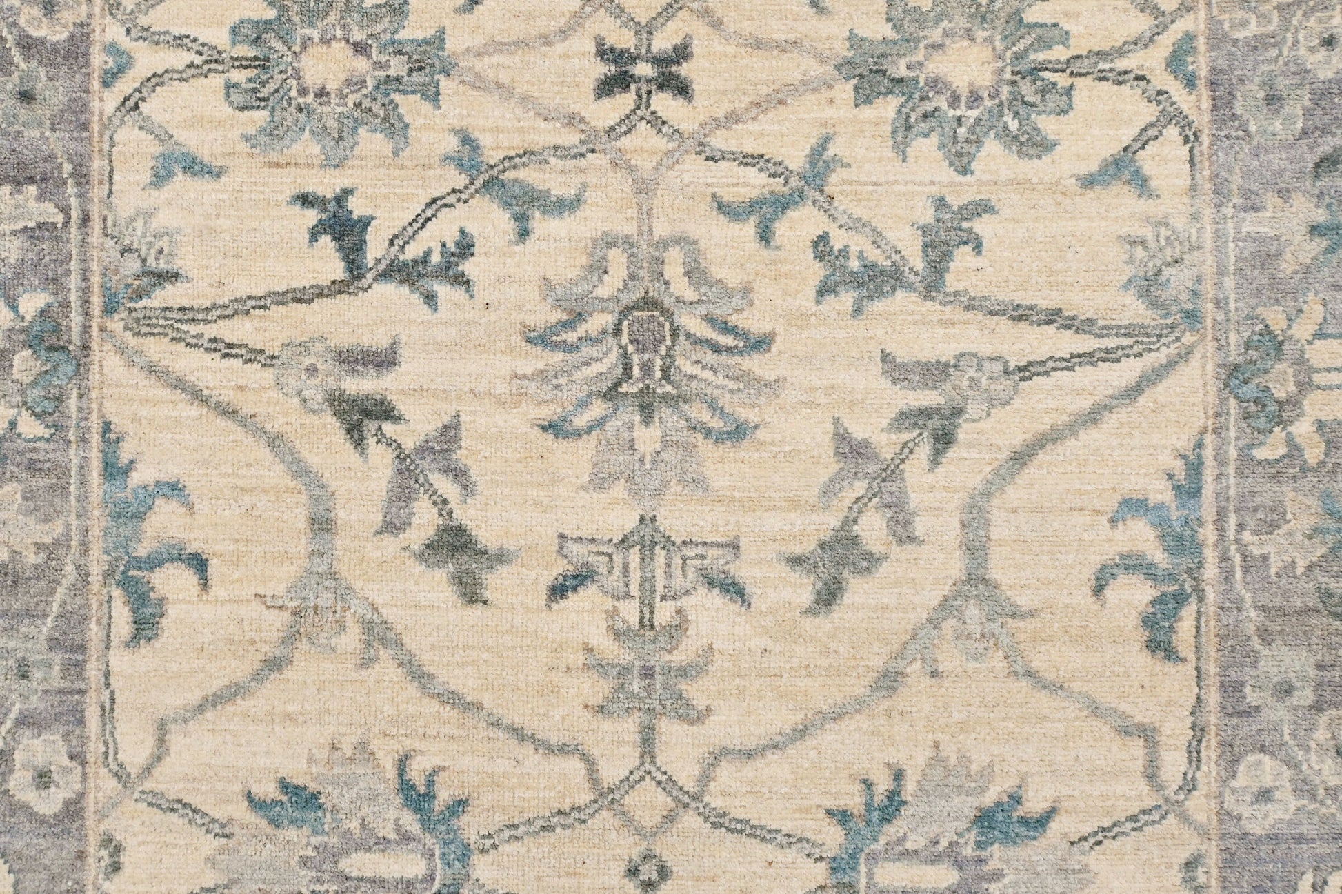 Kandahar Gardens Runner Rug | 14'1" x 3'2" | Genuine Hand-knotted Rug | Area Rug