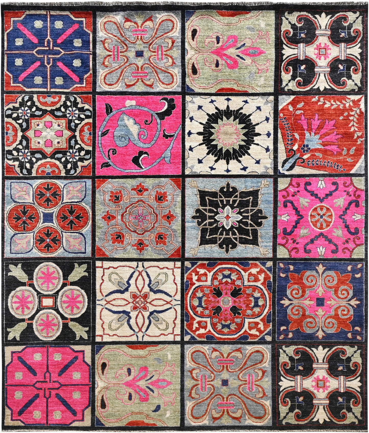 Four Gardens of Mazagan Carpet | 9'11" x 8'2" | Home Decor | Hand-knotted Wool Area Rug