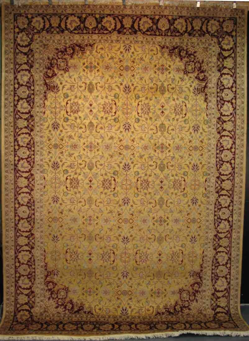 Millefleurs - Quarter Moon Silk Carpet | 11'10" x 8'2" | Home Decor | Wool Area Rug