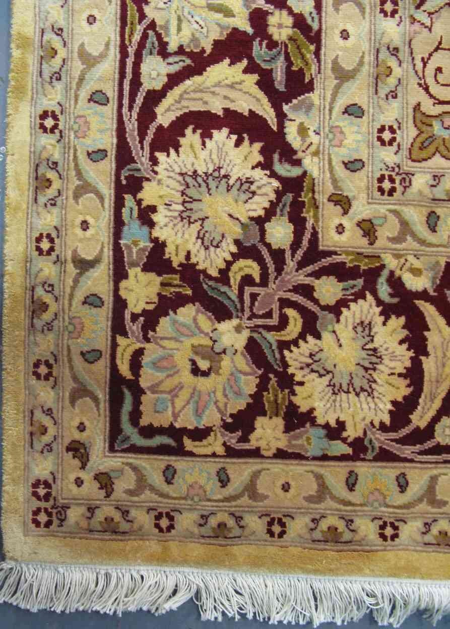 Millefleurs - Quarter Moon Silk Carpet | 11'10" x 8'2" | Home Decor | Wool Area Rug